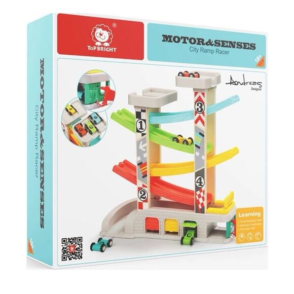 TOP BRIGHT Car Ramp Toy for 2-3 Year Old Boy Gifts, Toddler Race Track Toy - Picture 2 of 8